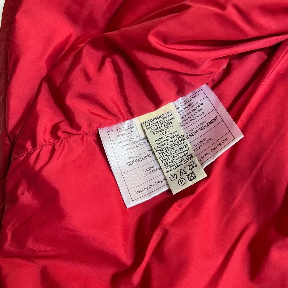 Vintage Eddie Bauer Womens Red Goose Down Puffer Vest‎ Quilted Sz Small WPL 9647